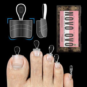 NOVO OVO Upgraded Flexible Half Cover Soft Gel Fake Toe Nail Tips