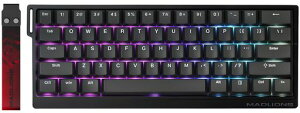 MADLONSMAD60HERGB磁気スイッチeスポーツゲーミングキーボード、ラピッドトリガーキーボード-ホール効果スイッチ-8KHzポーリング-Win/Mac対応-調整可能な作動-RGBホットスワップ、黒