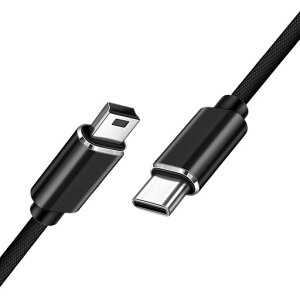 SZSLUSBCtoミニUSB変換ケーブルUSBC右向き矢印MiniUSB変換ケーブルType-CtominiUSBケーブルUSB2.0データ転送と充電同期デジタルカメラ/ドライブレコーダー/MP3/MP4/GPSなどに対応