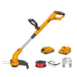 INGCO(インコ)充電式草刈機20V刈込幅300mmコードレス日本語取扱説明書付き(バッテリー・充電器別売り)CGTLI20018-2(草刈機(2.0バッテリー*1付き))