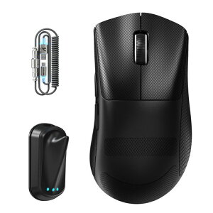 ATTACK SHARK V8 �Q�[�~���O�}�E�X Nordic54L15 PAW3950MAX �Z���T�[ ���y�� 59g�v���X�}�C�i�X3g 42000DPI 50DPI�P�ʔ����� (�u���b�N)