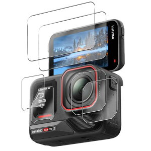 AQXNG�Ή�Insta360AcePro2�ی�t�B�����K���X�t�B�����y6���Z�b�g�z�C���X�^360acepro2�p�̃t�B���������K���X��ʕی�J�o�[���{���Ɏq���d�x9H�ϏՌ���U�h�~�C�A�[���\��t���ȒP