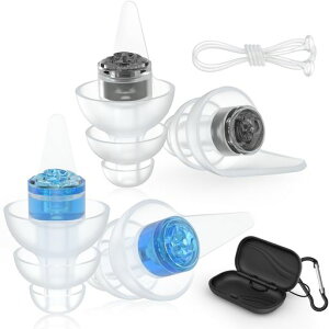 Quietide耳栓飛行機飛行機用耳栓気圧調整調整機能付き聴覚障害予防イヤープラグ航空機電車睡眠仕事水洗い可能繰り返し使用可能携帯ケース付き紐付き日本語説明書付Q39耳道が小さいティ…