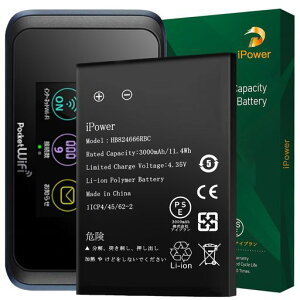 iPowerforY!mobilePocketWiFi502HW�o�b�e���[�����݊��e��3000mAh3.8V�ėpHB824666RBC�d�rPSE�F�ؑΉ�PocketWiFi504HW/501HW/505HW�AHuaWei