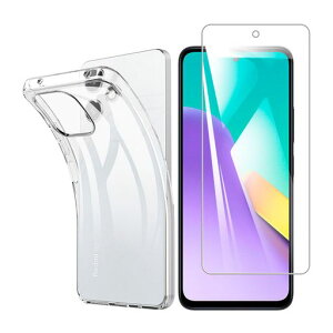 �y1���K���X�t�B����+1��TPU�V���R���P�[�X�z�yHcsxlcj�zForRedmi125GXIG03�p�̃K���X�t�B����ForRedmi125G�t�B���������K���X�ی�t�B����ForRedmi125G�p�̃P�[�X�N���A