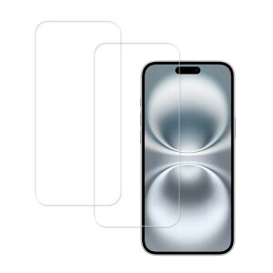 HUAKE���Y�Ɏq�f�ސ�iPhone16Plus/iPhone15Plus�p�K���X�t�B���������K���X�d�x9H�t���ی�t�B�����y2���z