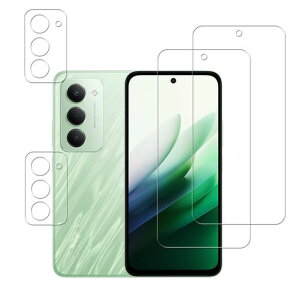 HUAKE�Ή�Redmi155G�p�K���X�t�B�������Y�Ɏq�f�ސ������K���X9H�d�x�t���J�����ی�t�B���������Y�J�o�[(2��)+(2��)