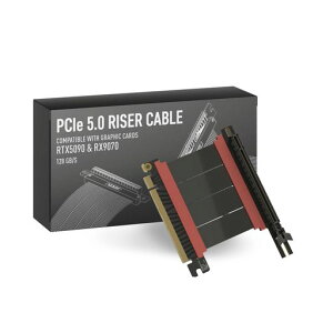 LINKUP - AVA5 PCIE 5.0 ���C�U�[�P�[�u�� | RTX5090 RX9070 GPU�ɑΉ� | x16 128GB/s���x | PCIe 4.0 & WRX80/WRX90E�ƌ݊������� | ���p �u���b�N 5cm(�S�� 9cm)