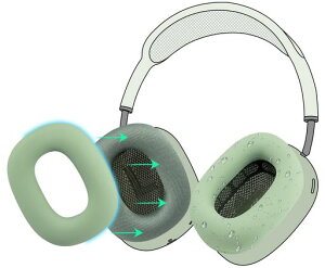 SOULWIT�C���[�p�b�h�J�o�[�P�[�XforAirPodsMax�p���΍�V���R���C���[�J�o�[�ȒP�N���[�j���O�ی�P�[�X�����򉻂Ȃ��h�o�W���ł̃G�N�T�T�C�Y�ɉ��K�t�B�b�g(�O���[��-1�y�A)