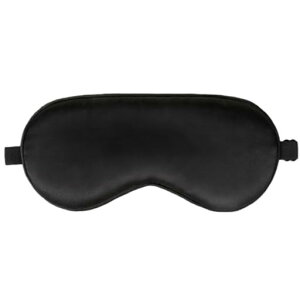 YFFSFDCアイマスク睡眠用目隠しシルクアイマス軽量通気性柔らかい肌触り圧迫感なし遮光快眠安眠自由調整洗濯可能男女兼用瞑想昼寝旅行用(ブラック)