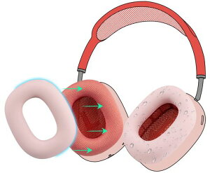 SOULWIT�C���[�p�b�h�J�o�[�P�[�XforAirPodsMax�p���΍�V���R���C���[�J�o�[�ȒP�N���[�j���O�ی�P�[�X�����򉻂Ȃ��h�o�W���ł̃G�N�T�T�C�Y�ɉ��K�t�B�b�g(�s���N-1�y�A)