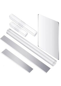 YFFSFDC粘土道具4点セット粘土カッター粘土彫刻カッター陶芸アクリルのし棒粘土板アクリル板DIY切削工具陶芸粘土道具粘土ツール手芸初心者...