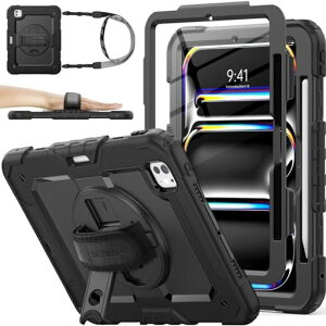 SEYMACstock2025N/2024N11C`iPadPro(M5/M4)ϏՌP[XیtBty[360°]X^hnhXgbvV_[XgbvSʕیJo[iPadPro11