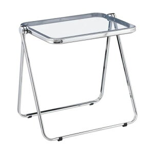 KAIHAOWIN折りたたみテーブルクリア50x64x70cm透明テーブルフォールディングテーブル折り畳みデスクテーブルコンパクト角が丸い折り畳み机軽量北欧インテリアクリア