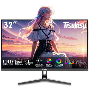 Tisukisu32C`j^[tUHD3840x2160𑜓xIPSfBXvC(HDMI/Xs[J[/VESAΉ/u[CgJbg)TK-32UHDBLACK