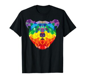 Geometric Bear LGBT Rainbow Flag Gay Pride T�V���c