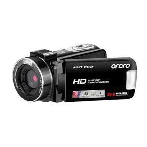ORDROB320�r�f�I�J����1080P30FPS���R�[�_�t��HD30MP18X�f�W�^���Y�[���J�����AYouTube�r�f�I�L�^�J����Vlog�J�����ԊO���鎋�A3.0�C���`���]��ʁA�d�r2�{�A�����R��(��)