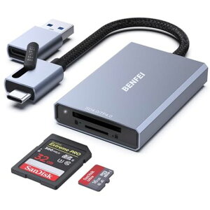 BENFEI SD 4.0 USB type-C/A 2-in-1 �J�[�h���[�_�[�AUHS-II UHS-I �����]�� iPhone 15 �ASDXC�ASDHC�ASD�AMMC�ARS-MMC�AMicro SDXC�AMicro SD�AMicro SDHC