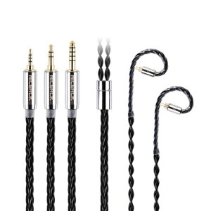 NICEHCKBlackCatUltraイヤホンリケーブル8芯亜鉛銅合金オイルソーク3.5mmプラグ0.782Pinコネクタアップグレードケーブルコネクタhifiリケーブル音質改善DIY