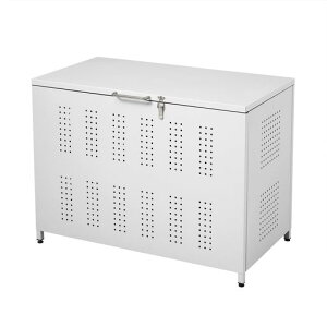 Osleepゴミ箱屋外ゴミ収集ボックスごみ集積所大容量カラスよけゴミ荒らし防止庭用可能容量210Lホワイト