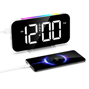 �f�W�^��LED���v10�FRGB�_�C�i�~�b�N���C�g���߉\�Ȗ��邳USB&Type-C�[�d�|�[�g����2�A���[���@�\�剹�ʃx�b�h�T�C�h�Q���p�w�r�[