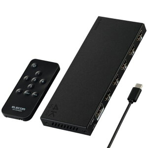 �G���R��HDMI�ؑ֊�4K60Hz5����1�o�̓����R���t���y�����E�蓮�ؑւ��I�ׂ�zPS5�E4/NintendoSwitch/FireTVStick��DH-SW4KB51BK/E