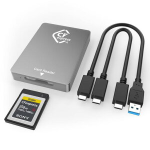 CFexpress^CvAJ[h[_[USBCAUSBA+USBCfACځAUSB3.110GbpsCFexpress^CvAJ[h[_[Android/Windows/MacOS/LinuxΉACFexpress