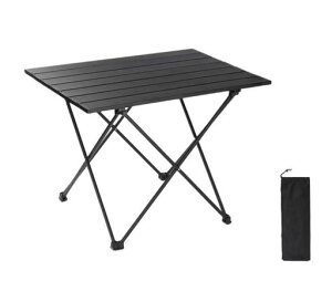 RuiMuQing折りたたみテーブルキャンプテーブル屋外の小さなタオルあるファッションキャンプ折りたたみ折りたたみテーブルバーベキューは折りたたまれ、コンパクトな、ウルトラライトコ…