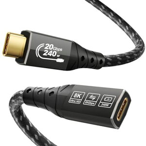 ZIKNYDO USB C �����P�[�u�� 8K(USBC ���� 2m�A20Gbps �f�[�^�]���A�[�d 240W)�A�r�f�I 4K@144Hz/ 60Hz USB 3.2 �����R�[�h �^�C�vC(Thunderbolt 4�APSVR2�AiPhone