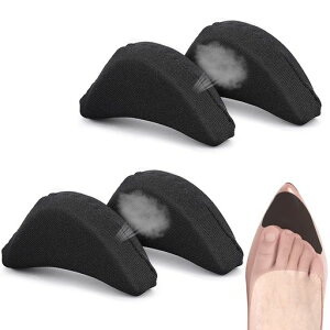 つま先クッション靴サイズ調整4個入りつま先パッド靴のサイズが大きい時中敷きつま先インソール靴大きい調整アンチスリップ耐摩耗性軽量で通気性があるソフトで吸湿発散性がある