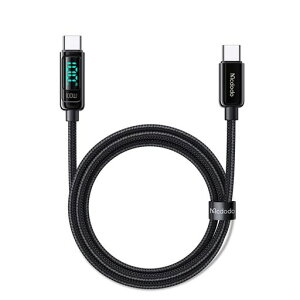 Mcdodo1.2mUSBType-CtoType-C�P�[�u���o�̓X�N���[���\��PD100W�}���[�d�����f�[�^�]�������O�����ϋv�f���h�~�i�C�����҂�USB-C�@��Ή�(Type-CtoType-C�Ή��u���b�N)