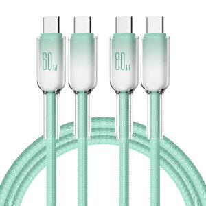 USBCtoC�P�[�u��1m2�{�Z�b�g60W20V3APD�}���[�d�u���b�h�P�[�u���f�[�^�]��480Mbps�O���[��i-Phone16G-alaxy�ARed-mi�Ή�