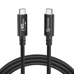Thunderbolt4�P�[�u���pUSB4�P�[�u��0.5m�APHIXERO USBC�P�[�u��40Gbps�A100W�[�d�A�V���O��8K�܂��̓f���A��4k�r�f�I�A�݊���Thunderbolt 3/4 MacBook�AiPad