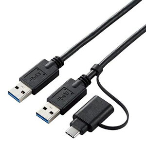 �G���R�� �f�[�^�ڍs�P�[�u�� [ Windows Mac�Ή� ] USB3.0 Type-C�A�_�v�^�t�� 1.5m �u���b�N UC-TV6BK