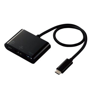 �G���R�� Type-C�h�b�L���O�X�e�[�V���� PD�Ή� �[�d&�f�[�^�]�� Type-Cx1 USB3.1(Gen1)x1 HDMIx1 �P�[�u����30cm �u���b�N DST-C13BK