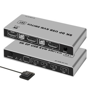 8KDisplayPortKVMؑ֊2PCؑ4K144Hz120Hz2PC^b`ؑUSB4oKVMXCb`[DP21oUSB4o̓XCb`PCZN^[L[{[hv^[L