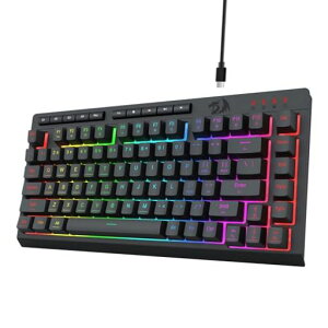 Redragon K524 �Q�[�~���O�L�[�{�[�h �L�� 75% �e���L�[���X �É������u������ ���J�j�J���^�b�` RGB�o�b�N���C�g �p��z��