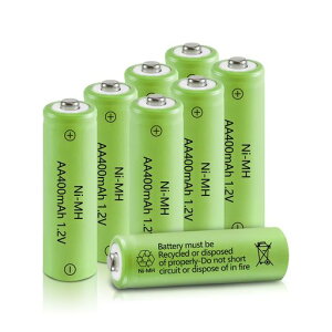 �P3 �P3�` �P�O �[�d�� �d�r AA 400mAh1.2V �j�b�P�����f�d�r �̎��e�ʒᎩ�ȕ��d �\�[���[���� �ƒ�p���v�J���������R���\�[���[���C�g�p 8�{