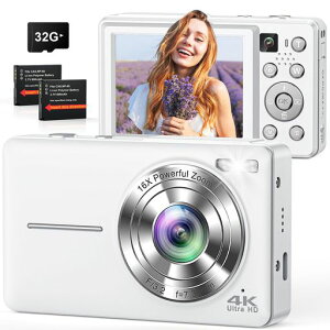 CAMKORY �f�W�J�� 4K �f�W�^���J���� �y2026�V�^ AF�I�[�g�t�H�[�J�X�z 6400����f 16�{�Y�[�� �f���A�������Y ���B�� �R���p�N�g Web�J���� Vlog�J���� �y�� 32GB�J�[�h�t�� ���{������� ���S�� �c
