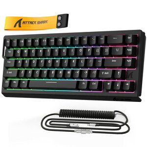 ATTACK SHARKxMAMBASNAKE X68 HE�Q�[�~���O�L�[�{�[�h�A���s�b�h�g���K�[�Ή��A���C�X�C�b�`�A8000Hz�|�[�����O���[�g�A0.125ms���C�e���V�[�A0.01mmRT���x�A0�f�b�h�]�[���Asnap