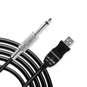 ULBRE USB�M�^�[�P�[�u���M�^�[�R�[�h10FT USB�I�X����1/4�C���`TS���m�W���b�N�R�l�N�^�R�[�h�݊����̂���Windows�����MacOS�M�^�[�x�[�X����PC�ւ̘^���@��̉̏��p USB�ڑ��P�[�u���A�_�v�^