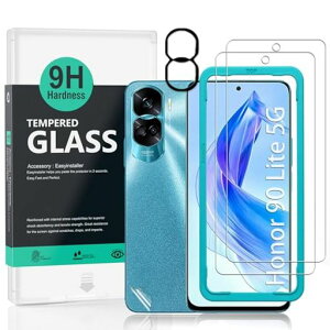 Ibywind�Ή�Honor90Lite5G�K���X�t�B����2���ی�t�B�����K�C�h�g�t�������Y�J�o�[(1��)�w�ʃV�[�g(1��)���菝�h�~�ϏՌ��d�x9H�����K���X�t�B�����y���炩�Ȏ�G��z�y�C�A�[���z�y�w��F�؁c