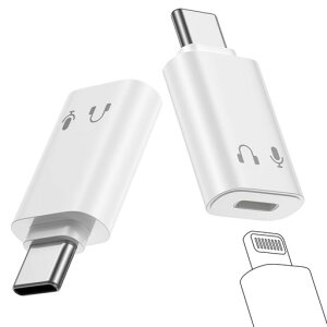 Ocbuo Lightning&Type-C�ϊ��A�_�v�^ 1�{2�� iPhone�C���z���W���b�N �ʘb/���ʒ���/���y�Ή� Lightning-3.5mm �C���z���ϊ��P�[�u�� MFi�F�� �C���z���E�w�b�h�z���A�_�v�^�[ USB-C 3.5mm �ϊ�