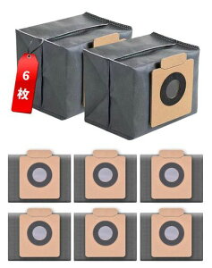 Javonix eufy X8 Pro/ X10 Pro Omni���{�b�g�|���@ �_�X�g�o�b�O 6�� �����p �S�~�p�b�N �A���J�[ ���[�t�B�[�|���@ �Ή� ���p�b�N �A�N�Z�T���[ ���Օi ���L���H (6����)
