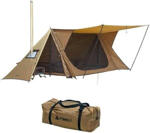 POMOLYSTOVEHUT703.0Ver.�p�b�v�e���g2�l�p�A�u�b�V���N���t�^�[�p�R���A�h�A�|�[��2�{�ƃe���g�|�[��2�{�t���A4�V�[�Y���K�p�L�����v�ȒP�݉c�����h��(POMOLYSTOVEHUT70