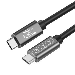 ConnBullThunderbolt5�P�[�u��1m�A80Gbps16K@60Hz�r�f�I240W�}���[?�AThunderbolt4/USB4�Ɖ��ʌ݊�