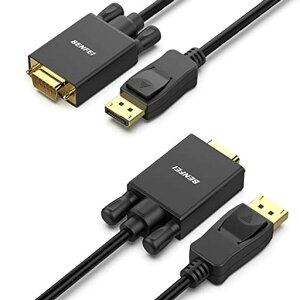 BENFEI1.8mDisplayPorttoVGA(D-Sub)�P�[�u��(�I�X-�I�X)�A�P����DisplayPort�R���s���[�^-VGA(D-Sub)���j�^�[�A�_�v�^�[1080P@60Hz�I�X-
