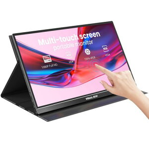 Visual Beat ���o�C�����j�^�[ 15.6�C���` �^�b�`�Ή� FHD 1080P IPS USB-C HDMI�ڑ� 100%RGB HDR VESA�K�i �X�}�[�g�J�o�[�t�� �X�s�[�J�[���� Windows Mac Switch PS5�Ή�