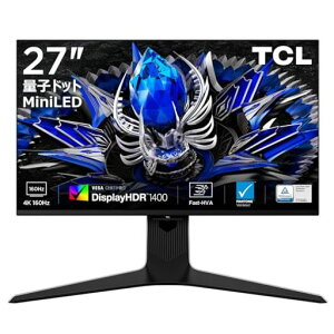 TCL�ʎq�h�b�gMiniLED���j�^�[27�C���`27R83U4K160HzHVA�p�l��1ms�����HDR1400Pantone�F��HDMI2.1DP�ȒP�ڑ�������Əc����]��������TypeC90W