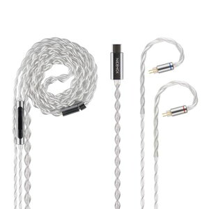 NICEHCK SP4 �C���z�����P�[�u�� 0.78mm 2Pin CX31993��DAC�f�R�[�h�`�b�v 4�{���_�f��OFC+�⃁�b�L���_�f��OFC�P�[�u�� Type-C�v���O �����p�P�[�u�� �}�C�N�t�� hifi���P�[�u�� �������R�l�N�^ 1.2m